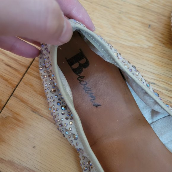 Browns Shiny Ballet Flats - Picture 3 of 4